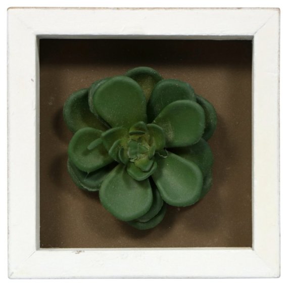 Succulent Wood Box Wall Hanging Art Decor 2 Pc Set - Picture 2 of 5
